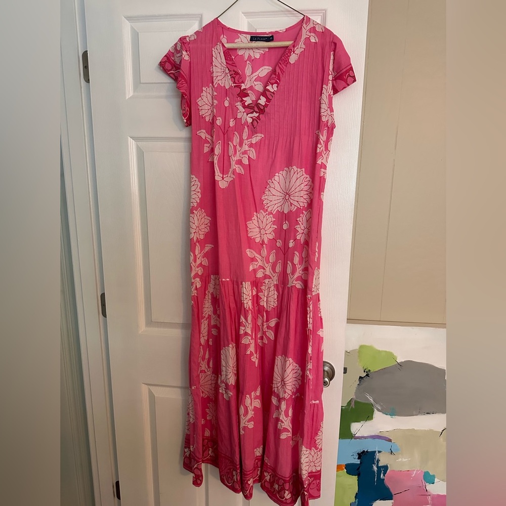 Pink Floral Maxi Dress